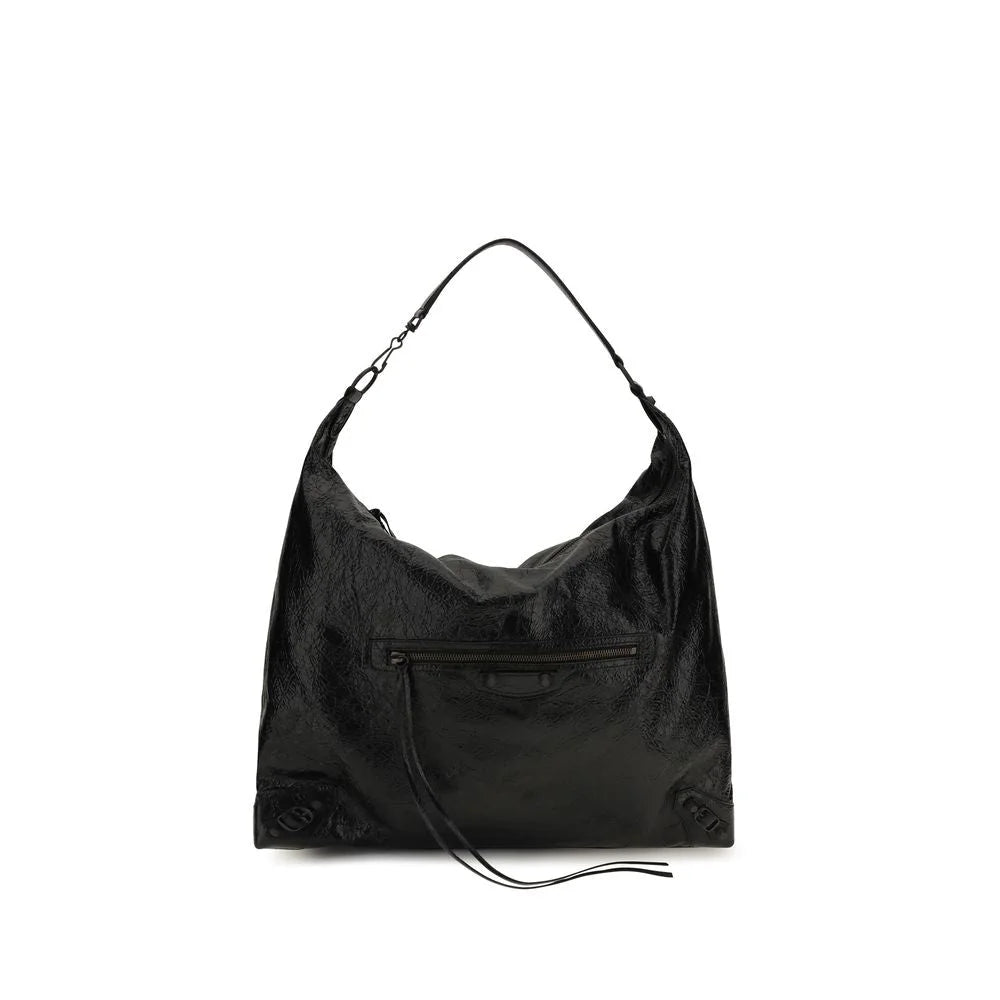 Balenciaga Black Lamb Ovis Aries Shoulder Bag