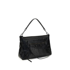 Bolsa de Ombro Aries de Lã Preta Balenciaga