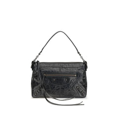 תיק כתף שחור של Balenciaga Lamb Ovis Aries