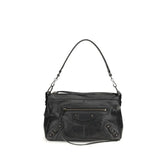 Balenciaga Black Lamb Ovis Aries Aries Shoulder Bag