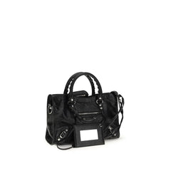 Balenciaga Black Lamb Ovis Aries Aries Shoulder Bag