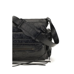 Balenciaga Schwarze Schultertasche aus Lammfell