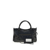Balenciaga Black Lamb Ovis Aries Aries Shoulder Bag