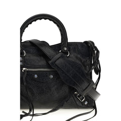 Balenciaga Black Lamb Ovis Aries Aries Shoulder Bag