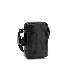 Bolsa de Ombro em Pele de Borrego Preto da Balenciaga