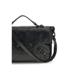 Balenciaga Black Lamb Ovis Aries Aries Shoulder Bag