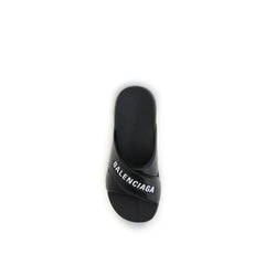 Balenciaga Black Rubber Sandals