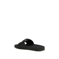 Balenciaga Black Rubber Slippers