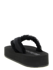 Balenciaga Black Viscose Slides
