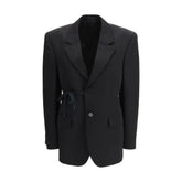 Balenciaga Black Wool Jackets And Coat