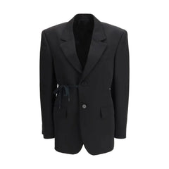 Balenciaga Black Wool Jackets And Coat