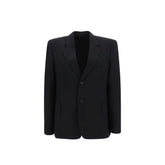 Balenciaga Black Wool Jackets And Coat - 40