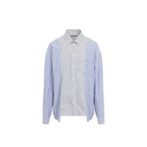 Balenciaga Blue Cotton Pattern Shirt
