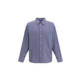 Balenciaga Blue Cotton Pattern Shirt