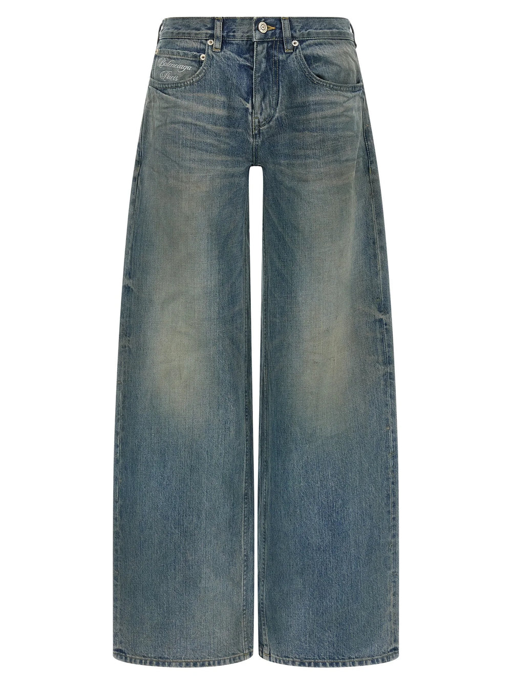 Balenciaga Blue Cotton Relaxed Fit Jeans
