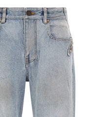 Balenciaga Blue Cotton Straight-Leg Jeans