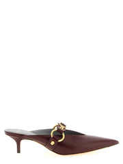 Balenciaga Bordeaux Calfskin Mid Heel Pumps