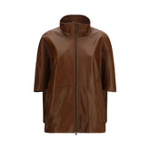 Balenciaga Brown Lamb Leather Bomber - IT38 | S