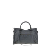 Balenciaga Gray Calf Leather Bos Taurus Shoulder Bag