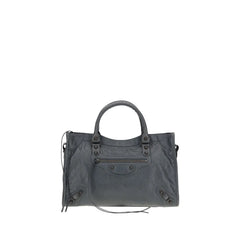 Balenciaga Gray Calf Leather Bos Taurus Shoulder Bag
