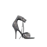 Balenciaga Gray Calfskin Stiletto Heel Sandals - EU40/US10