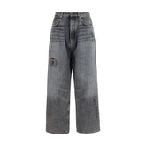 Balenciaga Gray Cotton Casual Pants
