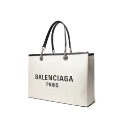 Balenciaga Gray Cotton Tote Bag - Tote Bags