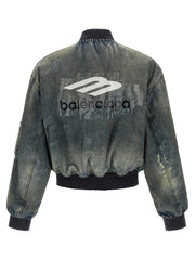 Balenciaga Gray Polyester Bomber - M