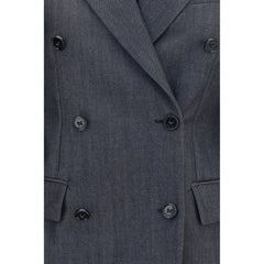 Balenciaga Gray Wool Oves Aries Blazer