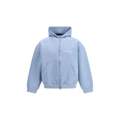 Balenciaga Light Blue Cotton Sweatshirt