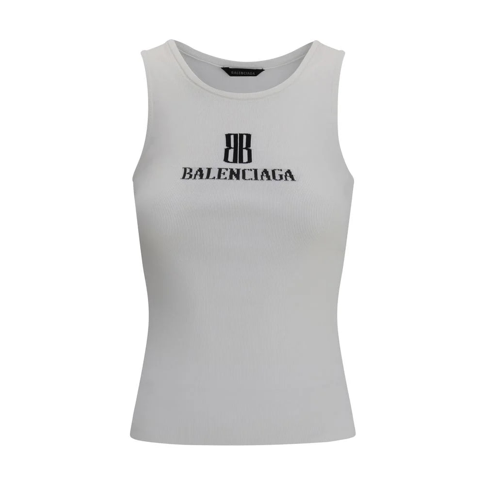 Balenciaga Logoed Top - Tank Tops