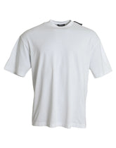 Balenciaga Off White Cotton Jersey Round Neck T-shirt - T-Shirts