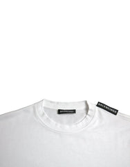 Balenciaga Off White Cotton Jersey Round Neck T-shirt - T-Shirts
