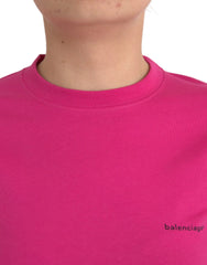 Balenciaga Pink Cotton Crew Neck Short Sleeves Tee T-shirt - T-Shirts