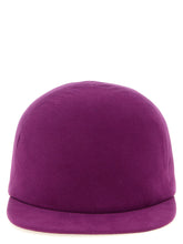 Balenciaga lila Baseballkappe aus Baumwolle für Damen mit klassischer sechsteiliger Konstruktion und gebogener Krempe.