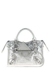 Balenciaga Silver Lamb Leather Handbag