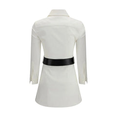 Balenciaga White Cotton Casual Dress