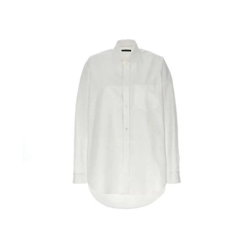 Balenciaga White Cotton Dress Shirt - 44