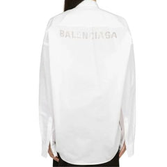 Balenciaga White Cotton Dress Shirt - 44