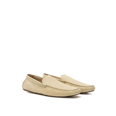 Bally Beige Leather Moccassin - Flats
