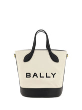 Bally Elegant Monogram Bucket Bag in Black & White - Bucket Bags
