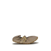 Balmain Beige Calf Leather Bos Taurus Ballet Flats - Flats