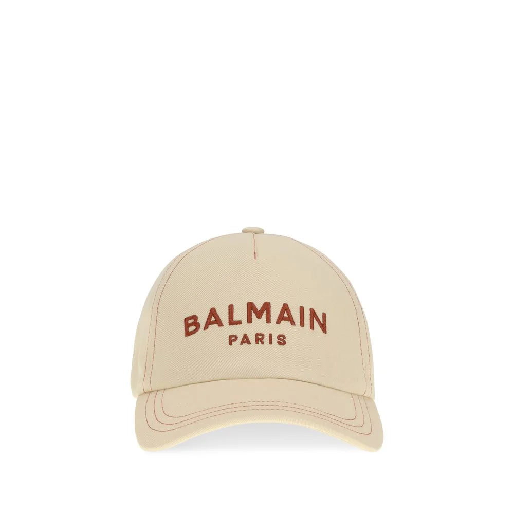 Balmain Beige Cotton Cap (Baseball Hat) - UNI
