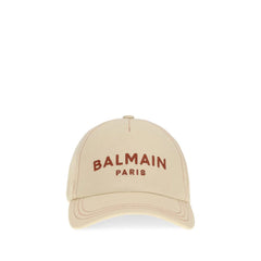 Balmain Beige Cotton Cap (Baseball Hat) - UNI