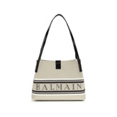 Balmain Beige Cotton Shoulder Bag