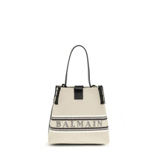 Balmain Beige Cotton Shoulder Bag