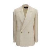 Balmain Beige Polyester Jackets And Coat - IT38 | S