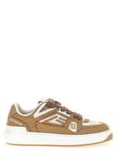 Baskets basses en polyester beige Balmain