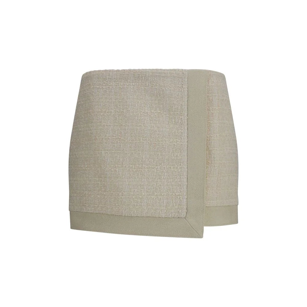 Balmain Beige Wool Oves Aries Mini Skirt