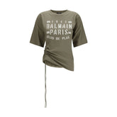 T-Shirt Bicolor Balmain en Coton - S